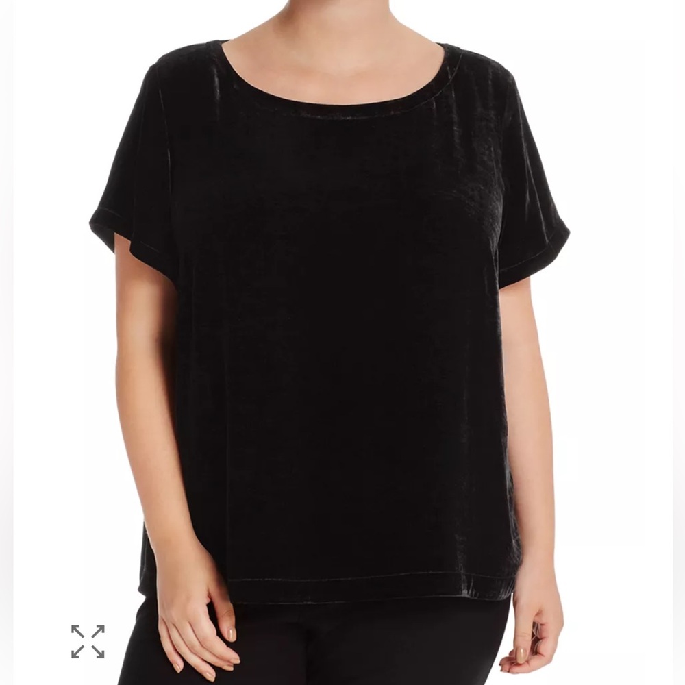 Eileen Fisher Velvet Short Sleeve Top NWT